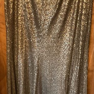 20W Lane Bryant gold sequined skirt